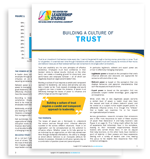Complete the form to receive a copy of the Building a Culture of Trust article in your inbox.