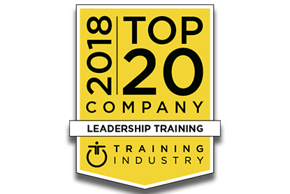 2018 Top Leadership Training Companies Badge against white backdrop