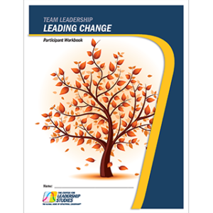 Team Leadership Leading Change cover; tree with leaves falling
