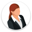 automated graphic of a female manager, no eyes, mouth, or nose, just a blank face, highlight the next-level manager position
