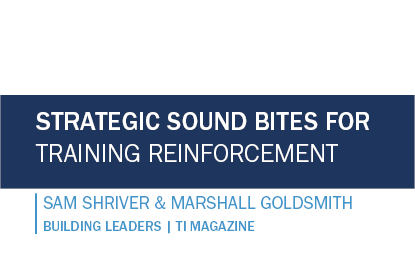 Strategic Sound Bites for Training Reinforcement